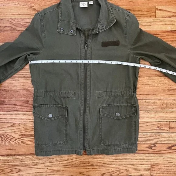BP Olive Utility Jacket Small Soft Grunge Military Cargo Anthro Style - Picture 9 of 12